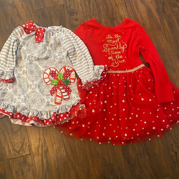 2 Adorable Holiday Dresses!! 3T and 4T - Picture 1 of 6